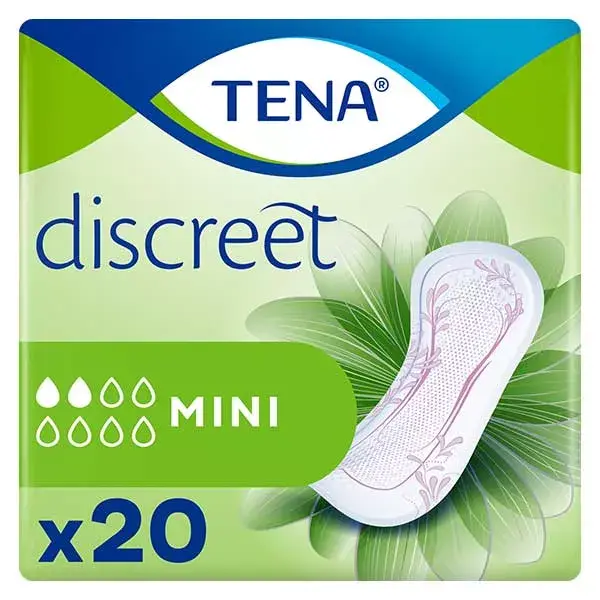 TENA Discreet Serviette Hygiénique Mini 20 unités