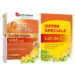 Forté Pharma Gelée Royale 1000mg Immunité Fatigue Défenses Lot 2x20 ampoules