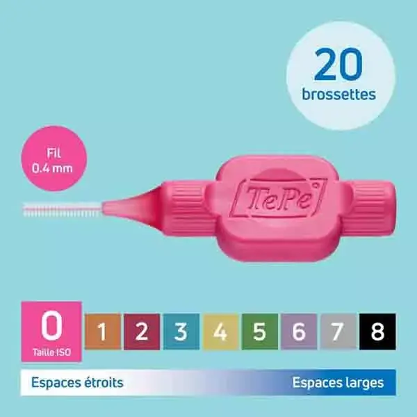 TePe Original Bag of 20 eco-responsible Rose brushes, ISO 0