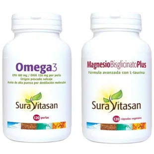 Sura Vitasan Omega3 120 Pearls + Magnesium Bisglycinate Plus 120 Capsules