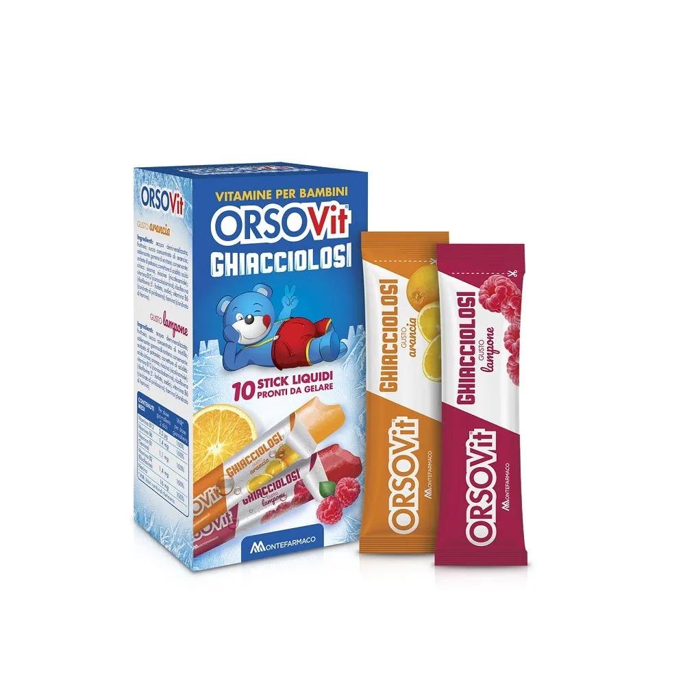  Orsovit Ghiacciolosi Vitamine per Bambini 10 Stick Liquidi