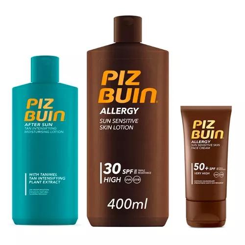 Pack Solaire Piz Buin Visage SPF 50 + Corps SPF 30 + Après Soleil