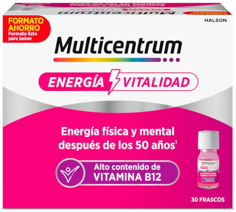 Multicentrum Energy & Vitality 50+ Vitamin B12 Körperliche und geistige Energie 30 Flaschen