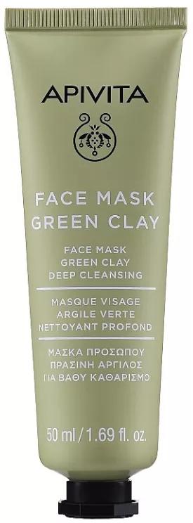 Apivita Face Scrub Máscara Facial de Limpeza Profunda de Argila Verde green Clay 50ml