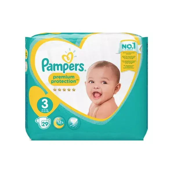 Pampers New Baby Premium Protección T3 6-10kg 29 pañales