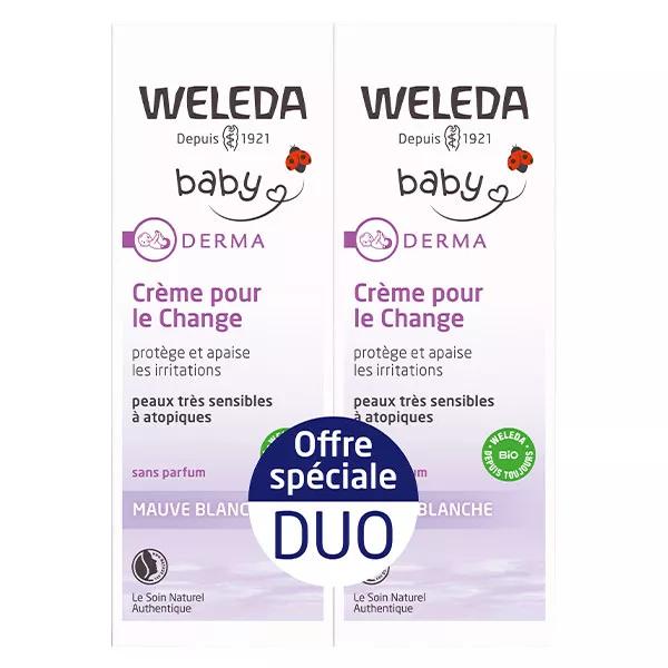 Weleda Bébé Malva Bianca Crema per il Cambio Bio Lotto di 2 x 50ml 