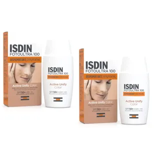 Isdin Fotoultra 100 Active Unify Color SPF50+ 2x50 ml