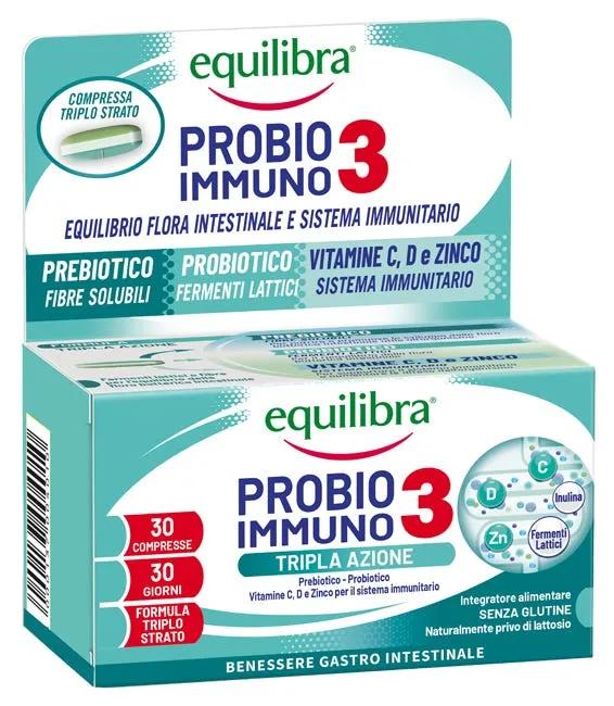 Equilibra Probio 3 Immuno Integratore Fermenti Lattici e Vitamine 30 Compresse