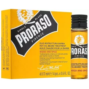 Proraso Hot Oil Treatment for Beard Woods and Spices 4x17ml