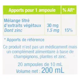 Les 3 Chênes OligoVégétal Zinc Bio 20 ampoules