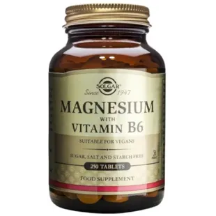 Solgar Magnésio com Vitamina B6 250 Comprimidos