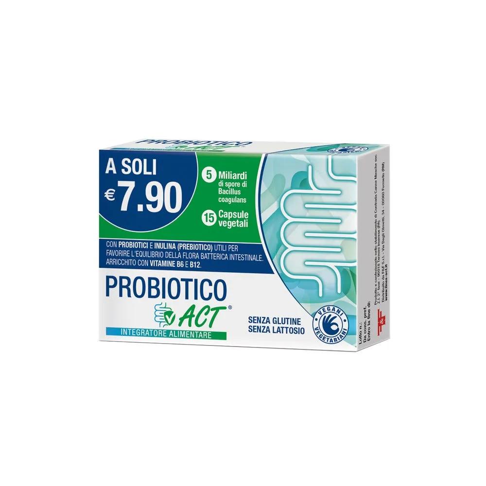 Probiotico Act Integratore Fermenti Lattici 15 Capsule