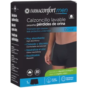 Boxer Farmaconfort Pequeno Masculino para Perda de Urina Tamanho M