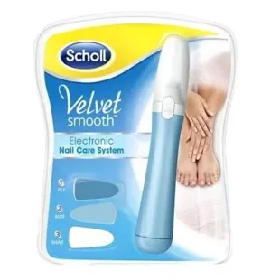 Scholl Lima de unhas eletrônica Velvet + óleo para unhas 7,5 ml