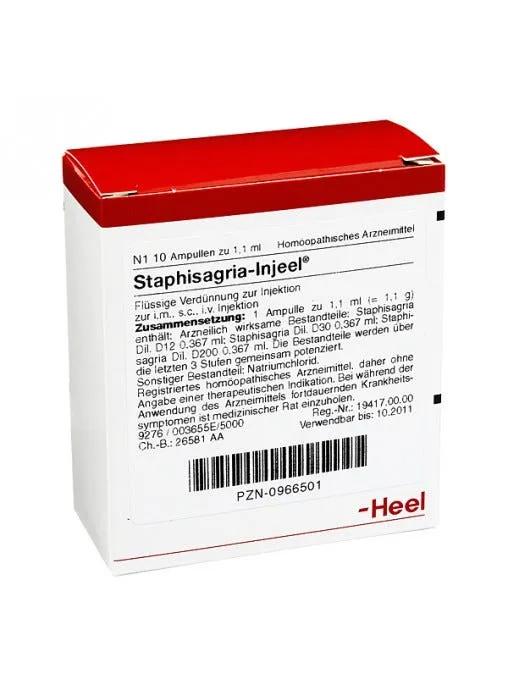 Guna Heel Staphysagria-Injeel Medicinale Omeopatico 10 Fiale