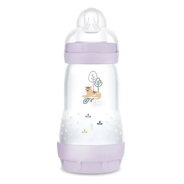 Mam Biberon Easy Start / Anti-Colique Lilas Tétine Débit 2 260ml