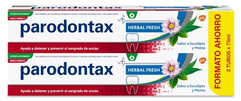 Parodontax Herbal Fresh Dentifrice Eucalyptus et Menthe 2x75 ml