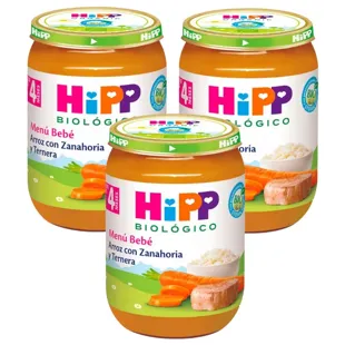 HiPP Organic Carrot and Beef Rice Jar +4m 3x190 gr