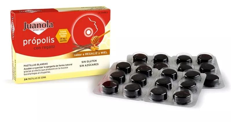 Juanola Propolis 24 pills soft licorice