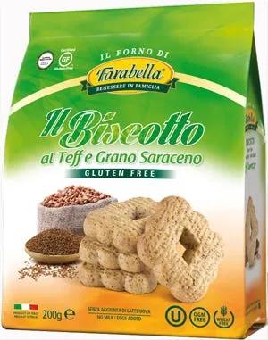 Farabella Biscotti al Teff e Grano Saraceno Senza Glutine 200 g