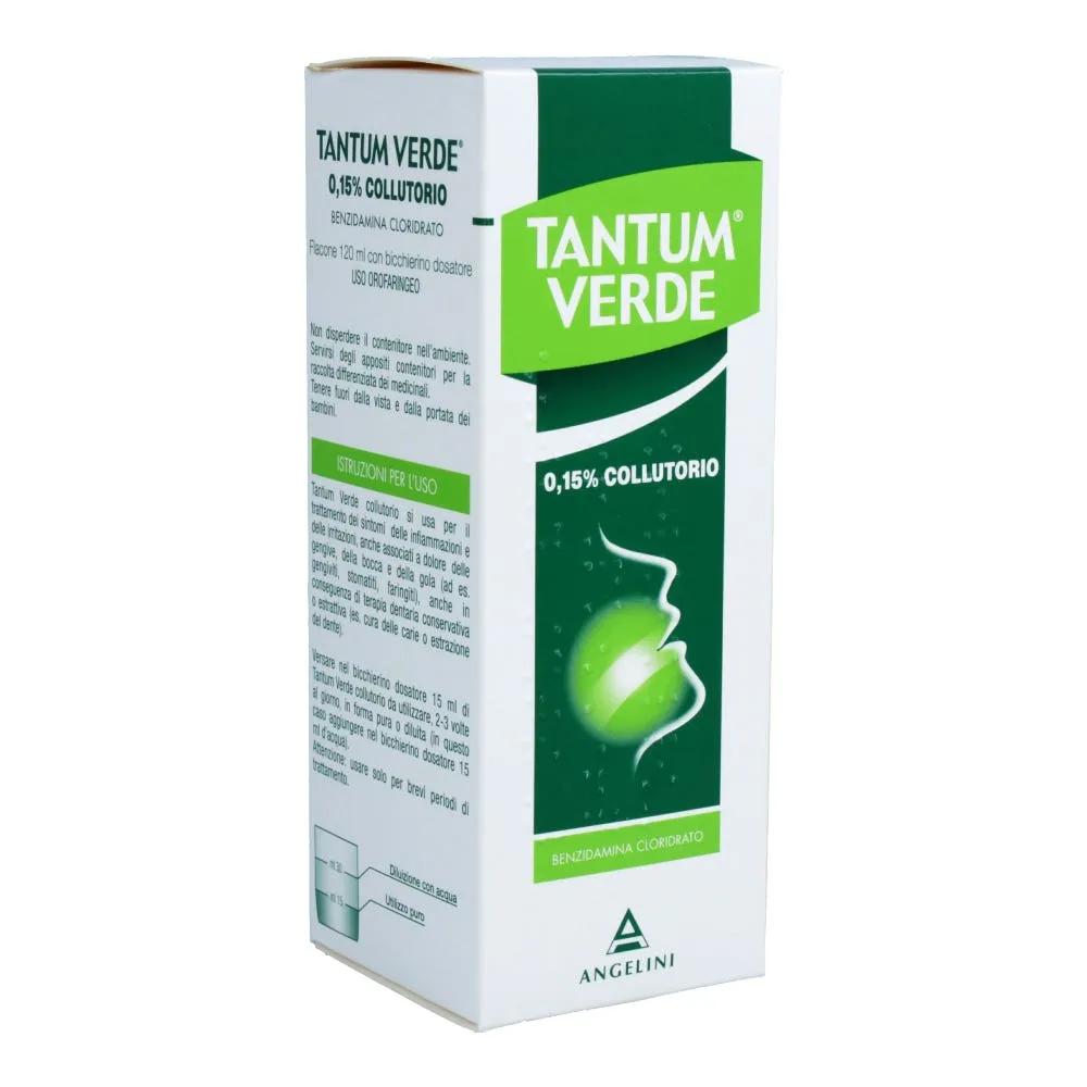 Tantum Verde Collutorio 0,15% Benzidamina cloridrato Flacone 120 ml