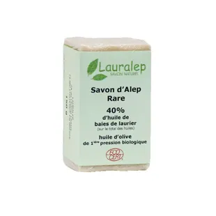 Lauralep Sapone d'Aleppo Raro Bio 40% d'Olio di Alloro 150g