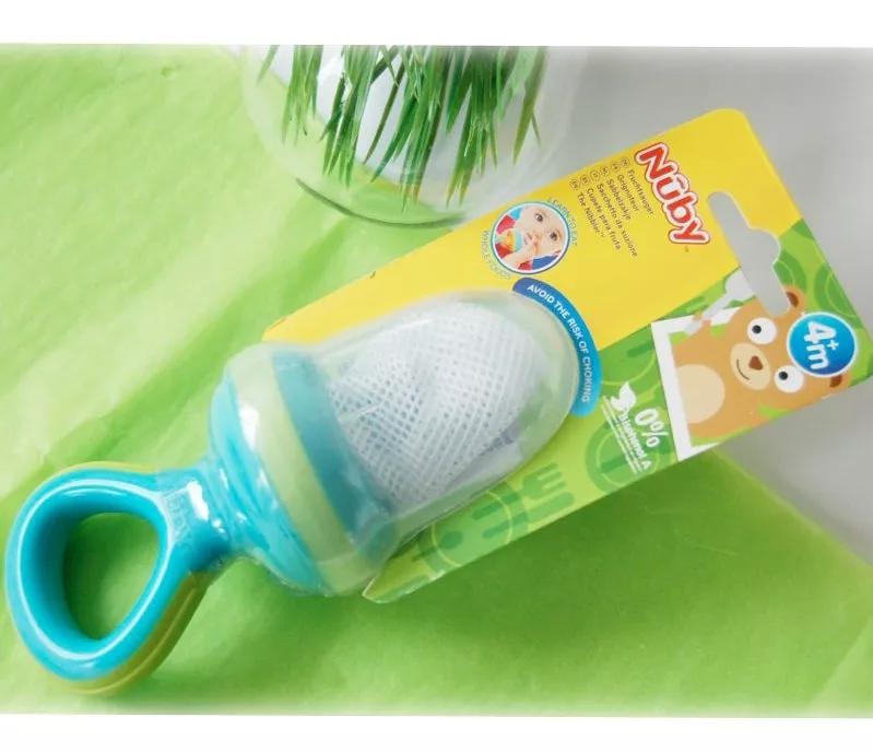 Nibbler Blue Nuby Anti-Erstickungs-Feeder Obst-Beißkorb