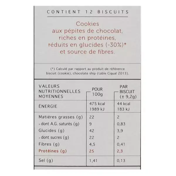 Protifast Galletas con Pepitas de Chocolate 12 galletas