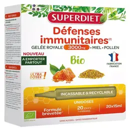 Superdiet Gelée Royale 3000mg Bio 20 unidoses