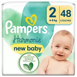 Pampers Harmonie Couches Taille 2 48 Couches 4kg - 8kg Protection Douce Pour La Peau