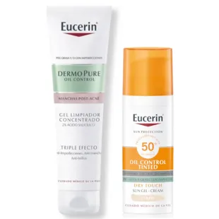 Eucerin Face Oil Control Dry Touch SPF50+ Light 50 ml + DermoPure Triple Effect Gel 150 ml