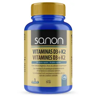 Sanon Vitamins D3+K2 180 Vegetable Capsules
