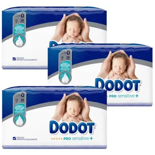 Dodot Pro Sensitive+ T0 Diapers (-3 Kg) 3x38 units
