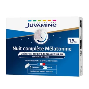 Juvamine Complete Night - Melatonina a rilascio prolungato, 30 compresse