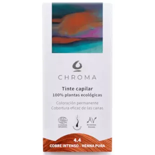 Chroma Natural Tintura de Cabelo Cobre Intenso 4.4 - Henna Pura 500 gr