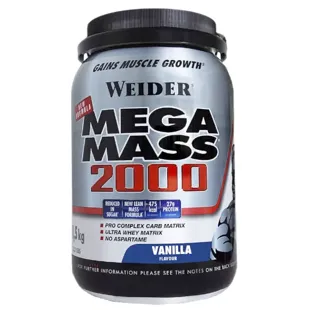 Weider Mega Mass 2000 Vanilla Flavor 1.5 Kg
