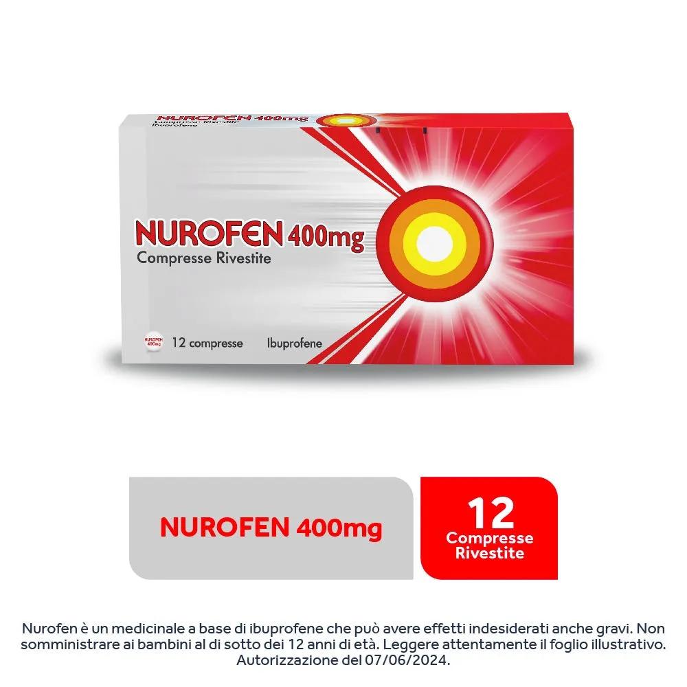 Nurofen 400 mg Ibuprofene Antidolorifico 12 Compresse Rivestite