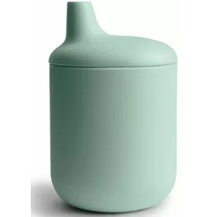 Mushie Silicone Teaching Cup Solid Cambridge Blue