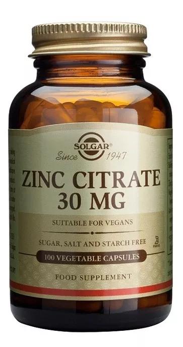 Solgar Zinc Citrato 30 mg 100 capsulas
