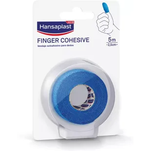 Ligadura Coesiva Hansaplast para Dedos 5m x 2,5cm Azul