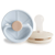 Frigg Little Viking Pacifier Block Silicone Powder Blue/Cream +6m 2 units