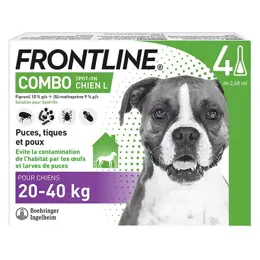 Frontline Combo Chien L 20-40 kg 4 Pipettes