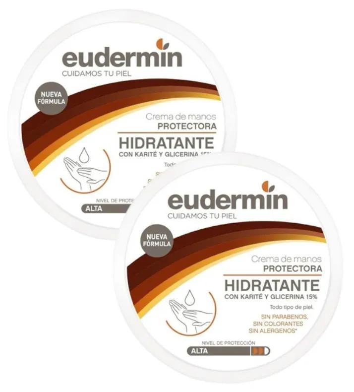 Eudermin Crème Protectrice Mains et Visage 2x200 ml