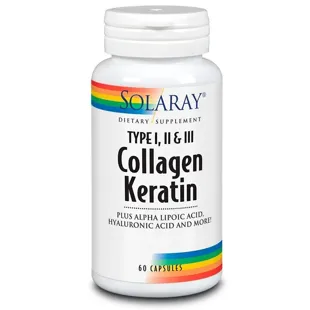 Solaray Collagen and Keratin 60 Capsules