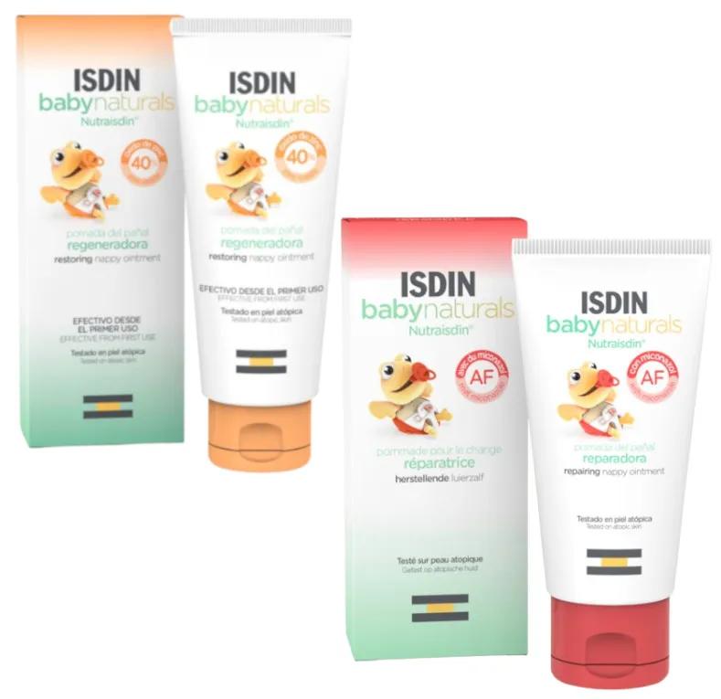 Imagen de Isdin Baby Naturals Nutraisdin Pomada Pañal ZN40 100 ml + Nutraisdin Pomada Pañal Reparadora AF 50 ml