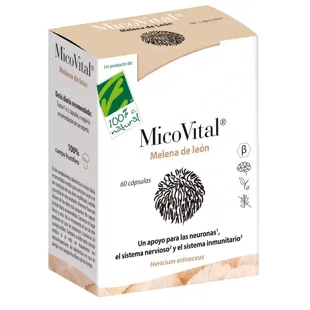 100% Natural MicoVital Melena de León 60 Cápsulas
