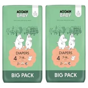 Moomin Baby Diapers Size 4 (7-14 Kg) 2x63 units