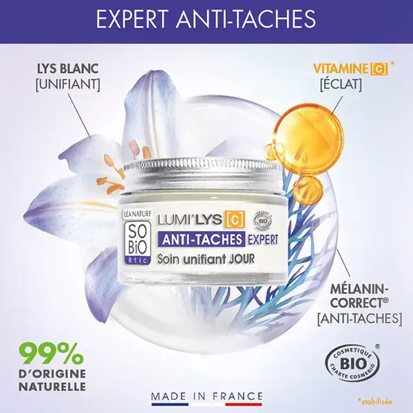 Léa Nature SO BiO étic Lumilys C Soin Unifiant Jour Éclat Anti-Tâches Bio 50ml