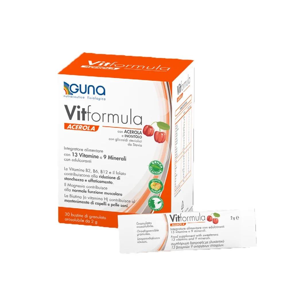 Guna Vitformula Acerola Integratore Di Vitamine e Minerali 30 Stick