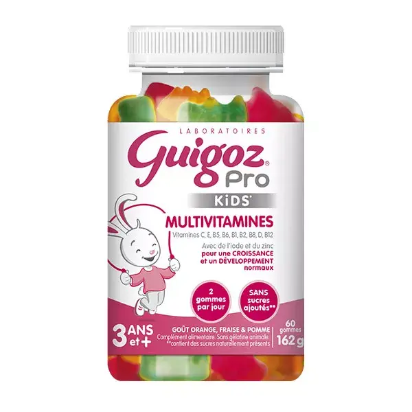 Guigoz Pro Kids Gummies multivitamines compléments alimentaires - 60 gummies